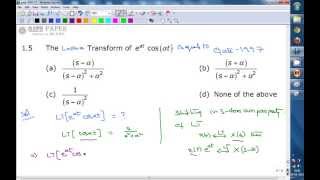 Famous GATE 1997 ECE Laplace Transform of given signal Profile