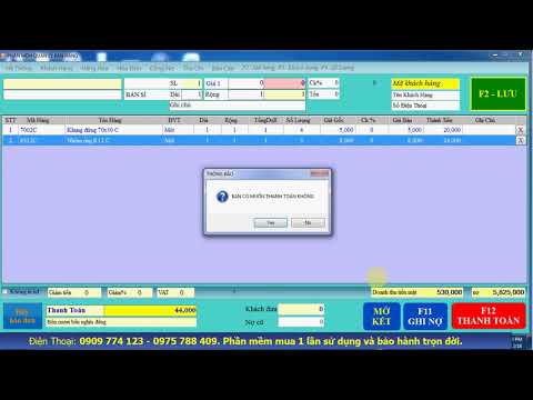 Video chương trình phần mềm quản lý bán hàng cửa hàng vật liệu xây dựng nhôm kinh  tôn sắt thép
