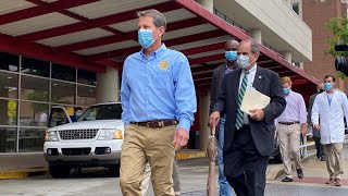 Gov. Brian Kemp speaks at Navicent Health in Macon