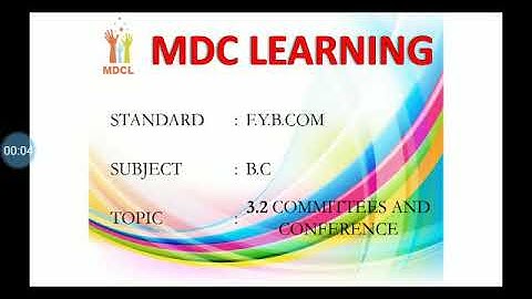 F. Y. B. Com. l committees and conferences l business communication