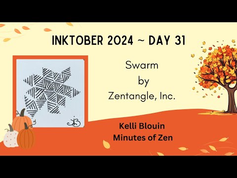 Inktober 2024 Zentangle اليوم 31 Swarm