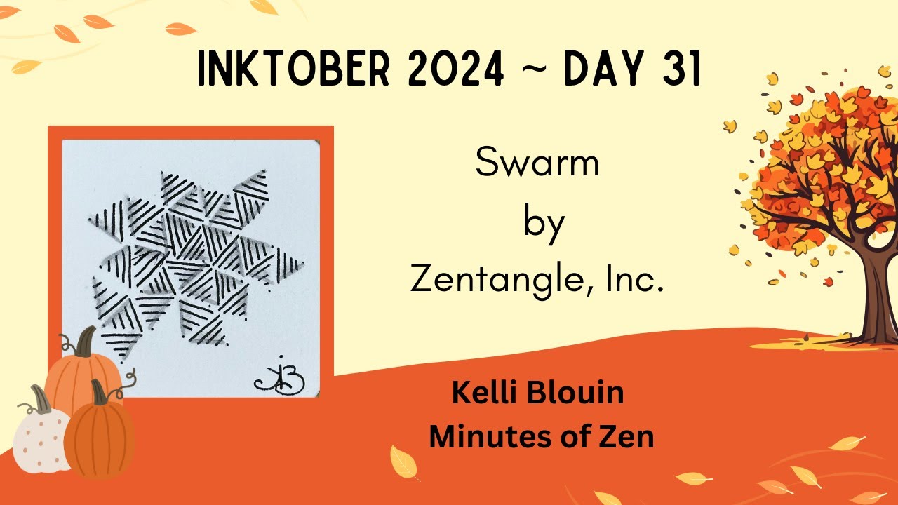 Inktober 2024 - Zentangle© - Day 31 - Swarm
