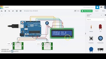 Visitor counter using arduino || simulation