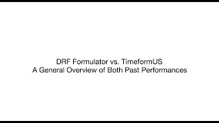 Comparing DRF Formulator and TimeformUS - Which past performances work better?