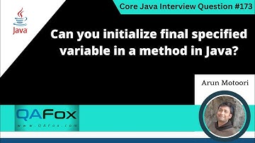 Can you initialize final specified variable in a method in Java (Core Java Interview Question #173)
