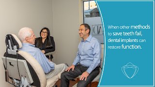 When other methods to save teeth fail, dental implants can restore function.