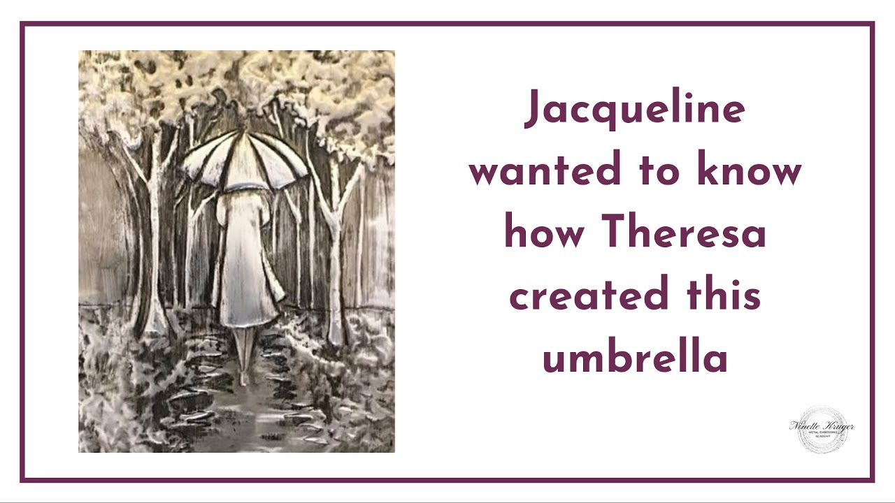 Metal Embossing tutorial:  How to  create an umbrella in metal