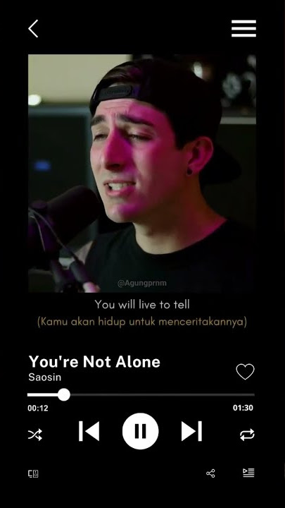 Saosin - You're Not Alone | Status WA (lirik dan terjemahan)