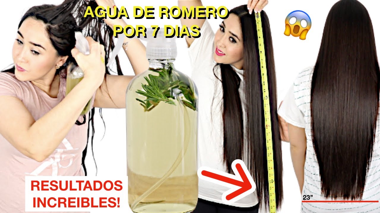 ME APLIQUE AGUA DE ROMERO EN EL CABELLO POR 7 DIAS Y ESTO PASO 😱 RESULTADOS INCREIBLES ❗️✨