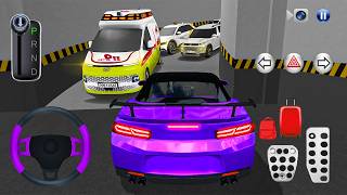 🚘New Purple Camaro car Stuck in Parking Garage🚗 - 3D Driving Class Game - Сar Game screenshot 1