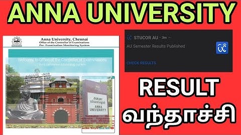 Anna University Final Year Exam Result Published 2022 | Engineering Final Year Result published | AU