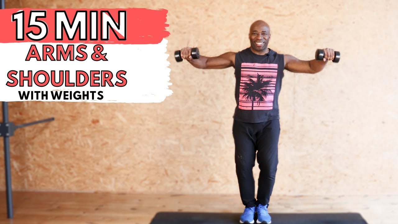 15 MIN ARMS & SHOULDERS WORKOUT WITH WEIGHTS | CharlesBFit - YouTube
