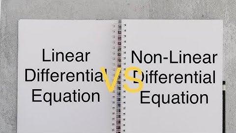 Linear differential equation vs non-linear differential equation ||Maths for Graduates