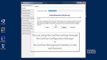 Install / Start / Stop / Uninstall CenTran 5 Service