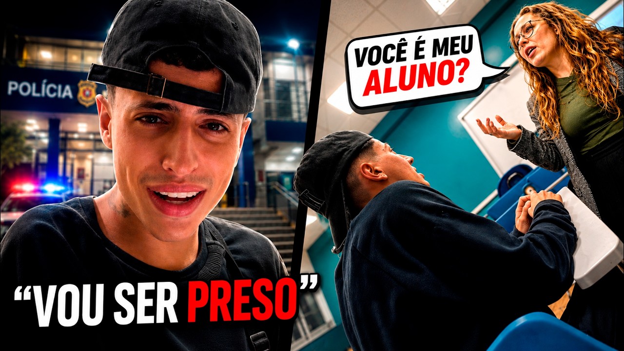 FINGI SER ALUNO DE UMA FACULDADE AO VIVO (DEU POLICIA )
