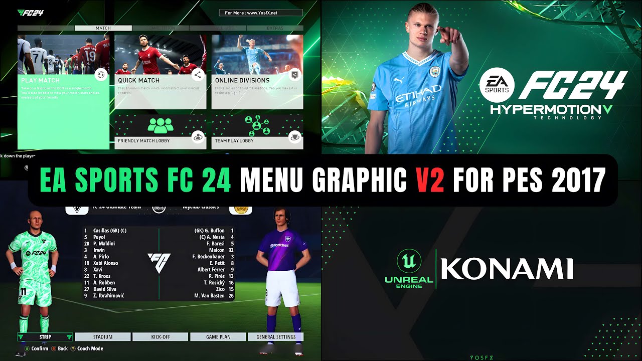 PES 2017 | EA Sports FC 2024 Menu Graphic V2 For All Patches (Download ...