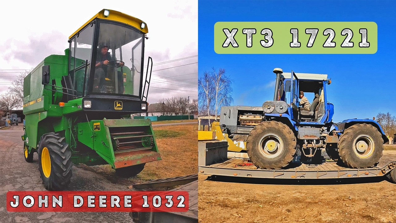 Комбайн John Deere 1032 на Київщину та трактор ХТЗ 17221 у Дубровицю: Велика подорож!