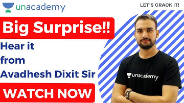 🔥 BIG SURPRISE HEAR IT FROM AVADHESH DIXIT SIR 🔥 Unacademy Live - SSC Exams