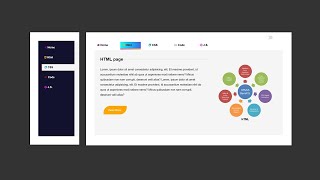 Tab menu bar in horizontal and vertical using CSS