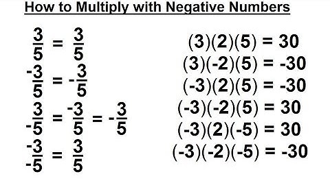 Algebra - Ch. 0.6: Basic Concepts (10 of 36) How to Multiply with Negative Numbers