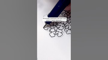 Drawing lantana flowers for day 358, only 7 days to go 😅