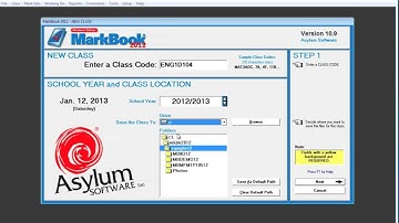 MarkBook® 4-1 Making A New Class