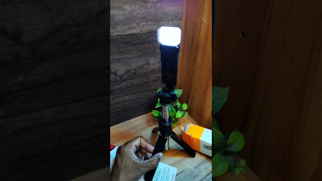 HOLD UP Selfie Stick Tripod with Light & Phone Stand 