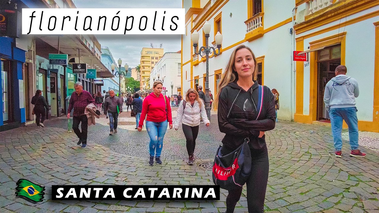 Florianópolis Walking Tour — City Center — Santa Catarina, Brazil 🇧🇷 【 4K UHD 】