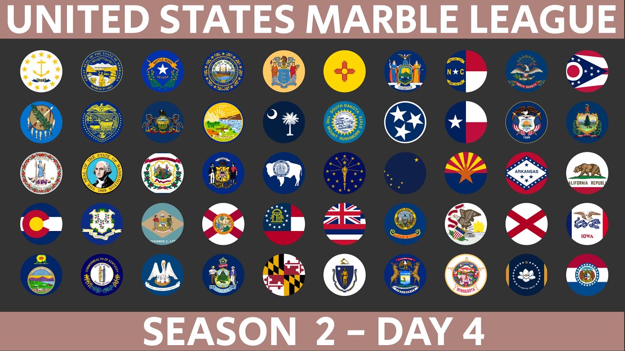 United States Marble Race League Season 2 Day 4 Marble Race in Algodoo