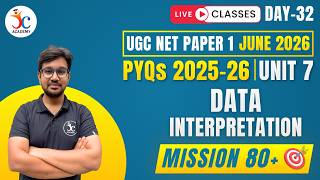 UGC NET Paper 1 Live Class | UGC NET Paper 1 Data Interpretation PYQs | UGC NET Paper 1 June 2026