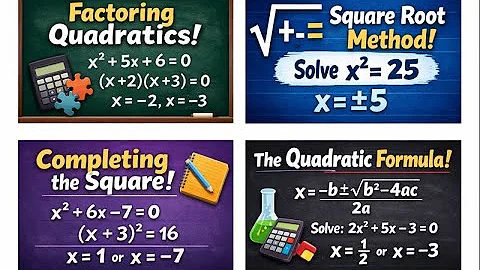 4 ways to solve quadratic equation @SolveForZenith