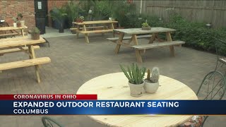 Expanded outdoor restaurant seating