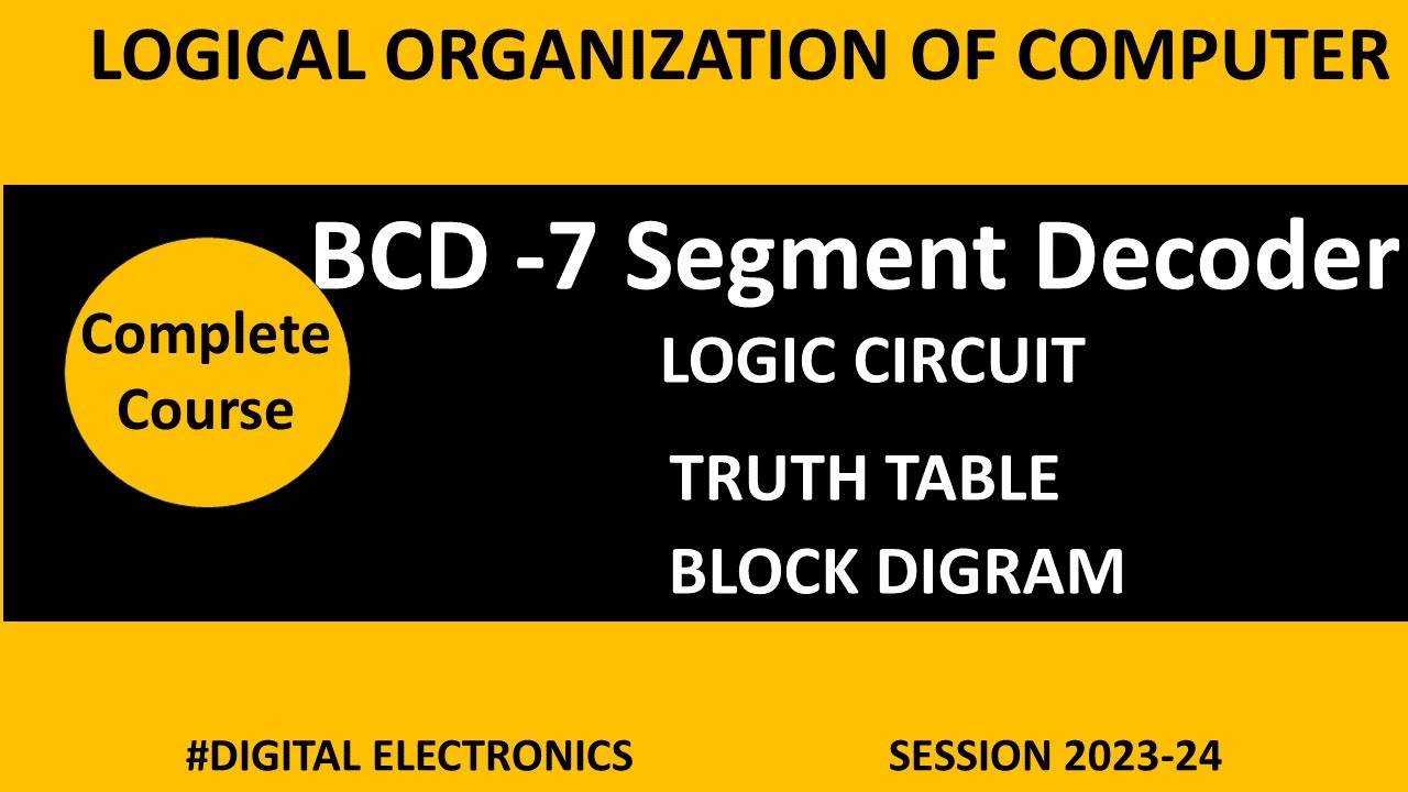 BCD to 7 Seven Segment Decoder : BLOCK DIAGRAM , TRUTH TABLE AND LOGIC ...