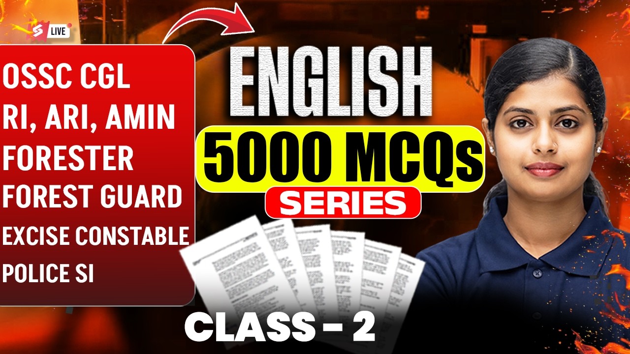 OSSC CGL,OSSSC  RI AMIN Mains ,OSSSC PEO 2026 | English Class | 5000 MCQ SERIES by Baisali Ma'am