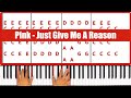 ♫ ORIGINAL - How To Play Just Give Me A Reason Pink Piano Tutorial Lesson - PGN Piano