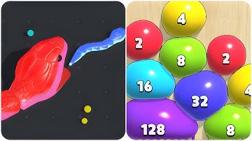 Snake Clash.io vs Blob Merge 3D - (ASMR Games, NO ADS)