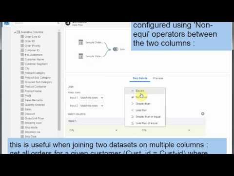 Oracle DV - configure Non-Equi-Joins in Dataflows @OracleBITechDemos