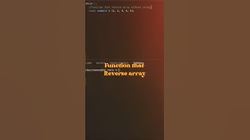 How to reverse array values from array #interview #algorithm #javascript #coding #shorts