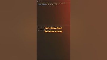 How to reverse array values from array #interview #algorithm #javascript #coding #shorts