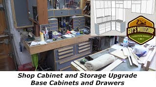 I start this long needed upgrade to my shop by first building the base cabinets and drawers. I break down and dimension the ...