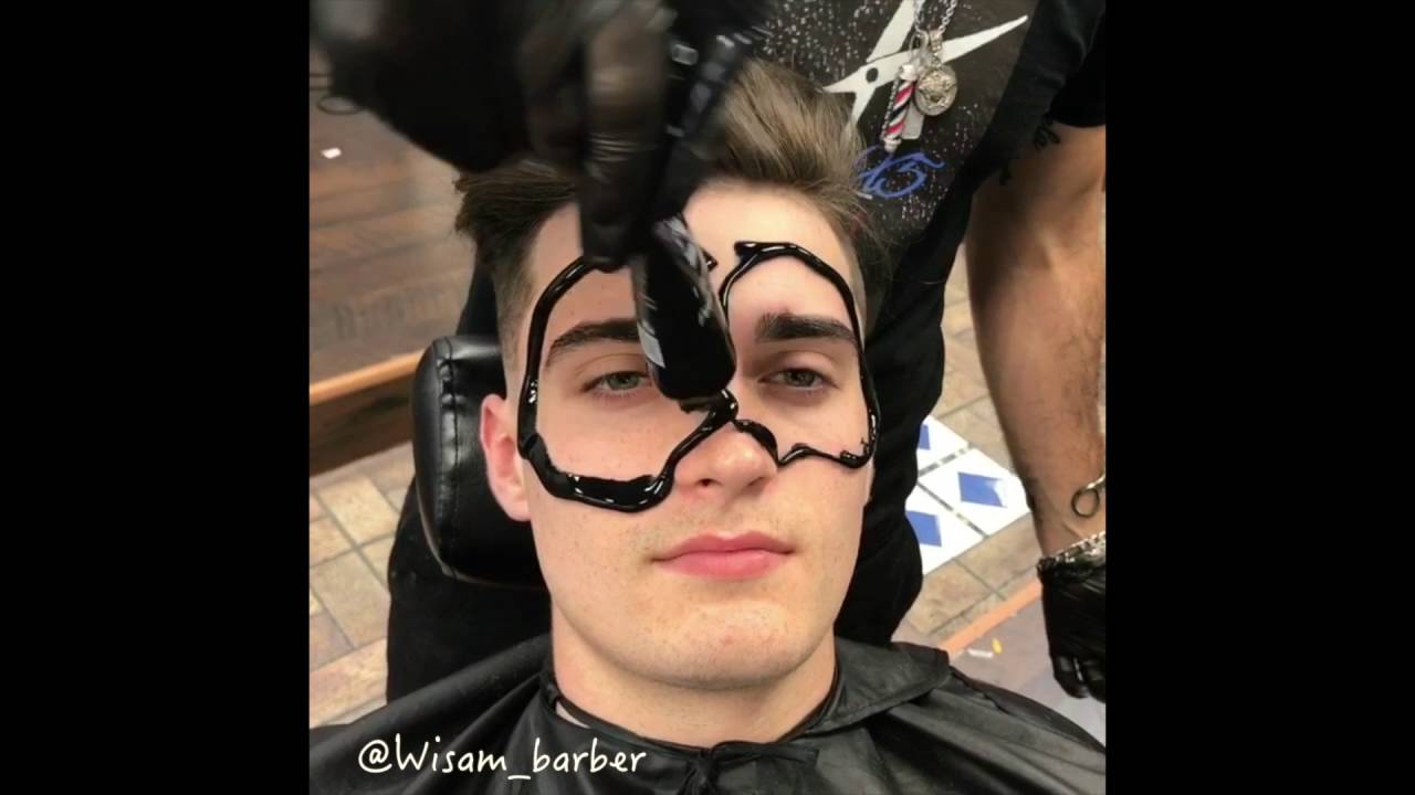 @Wisam_barber  Barber haircut styles, facial mask, x5 