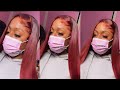 Bleach Bath & Water Coloring Black Hair to Red + HD Lace Wig Install Tutorial FT. Yolissa Hair