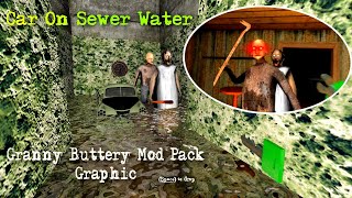 Granny Recaptured - Car On Sewer Water With Granny Buttery Mod Pack Graphic And Granny 2 Atmosphere