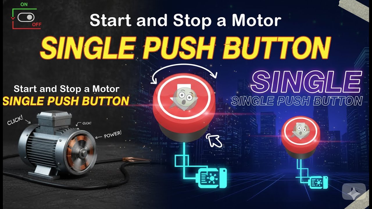 Single Push Button Control Single Push Button ON/OFF Control Circuit Explained! - YouTube