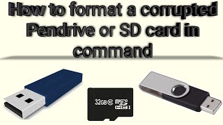 How to format Pendrive or SD Card in Command Prompt - IN TAMIL/தமிழ்