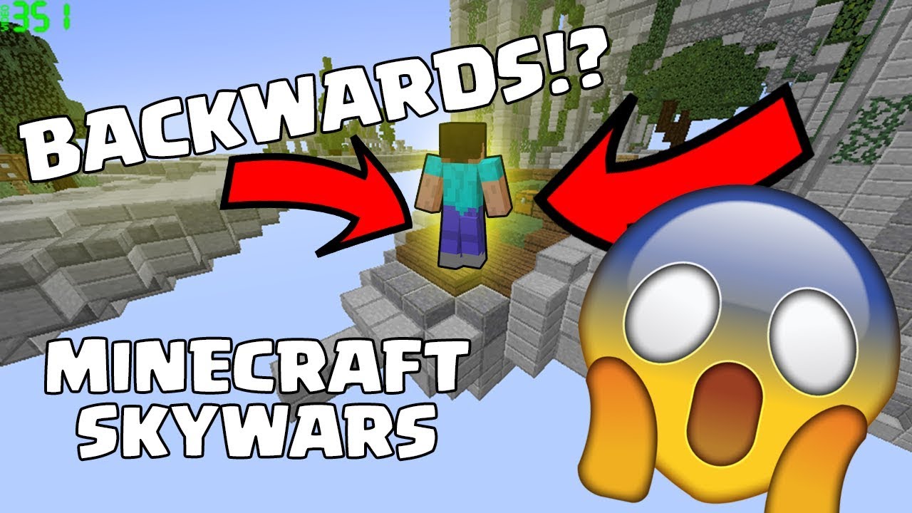 Minecraft Skywars | BACKWARDS SKIN TROLL!?