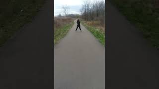 Skating the Jamestown Riverwalk in April 2020