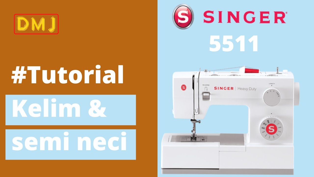 TUTORIAL CARA KELIM & SEMI NECCI MESIN JAHIT PORTABLE SINGER 4411 5511