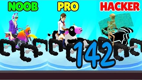 NOOB vs PRO vs HACKER in Scribble Rider ❤️ All Levels Gameplay, NEW Games iOS, Android