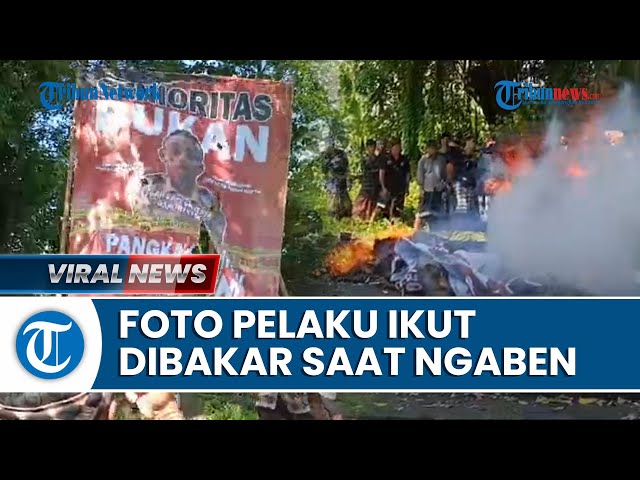 Detik detik Perusakan Baliho Bergambar Tersangka Tegar Rafi Seusai Pengabenan Putu Satria class=